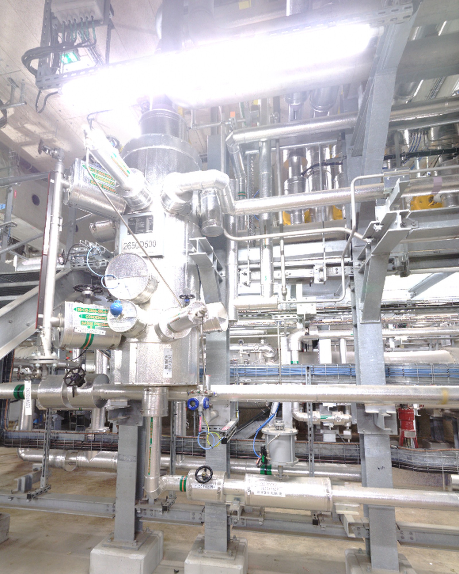 Vue issue d’un relevé scanner laser 3D d’un site industriel complexe